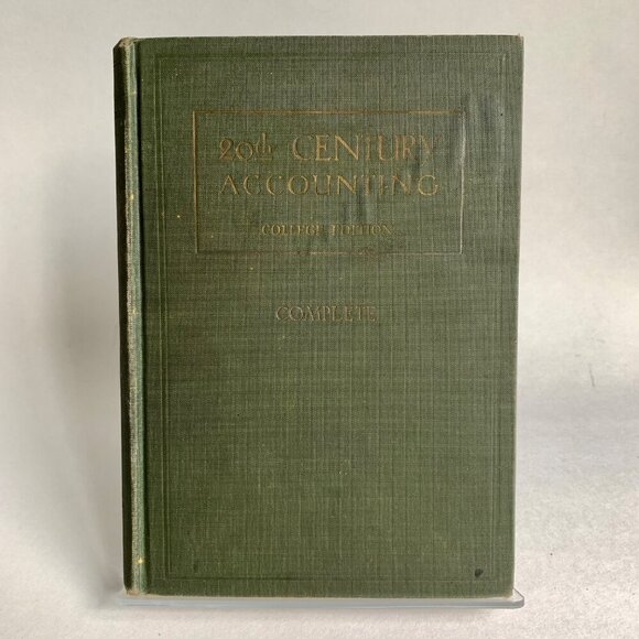 1929 20th Century Accounting College Edition James Baker Vintage Book Green - Picture 1 of 9